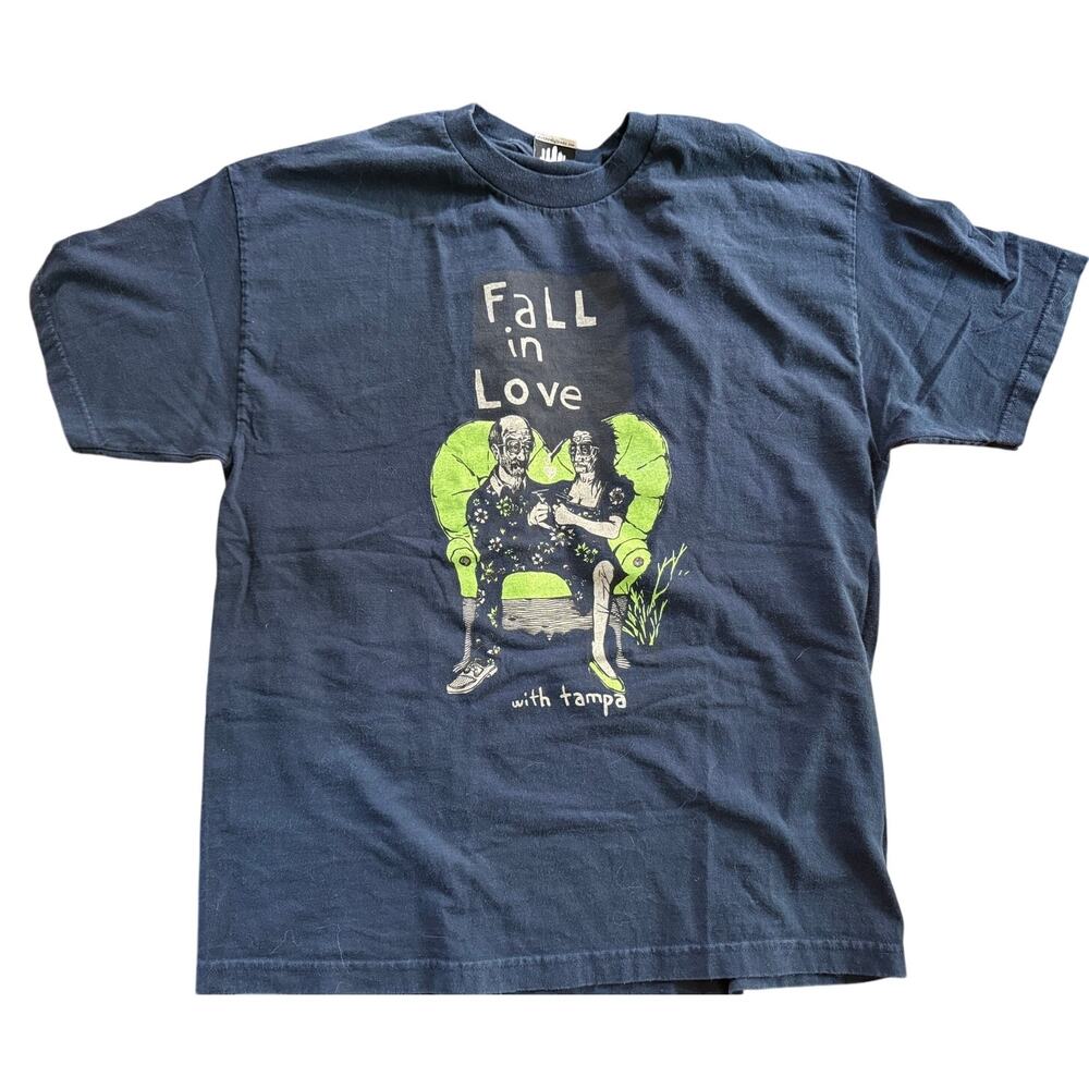 Vintage Tampa Skatepark T Shirt Navy Fall in Love Thrasher XL